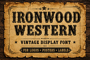 Ironwood Western, a Serif Font by Wow Magic (Thumbnail 1 of 5)