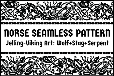Viking Seamless Pattern - Norse Art, a Pattern Graphic by Abysm Internal