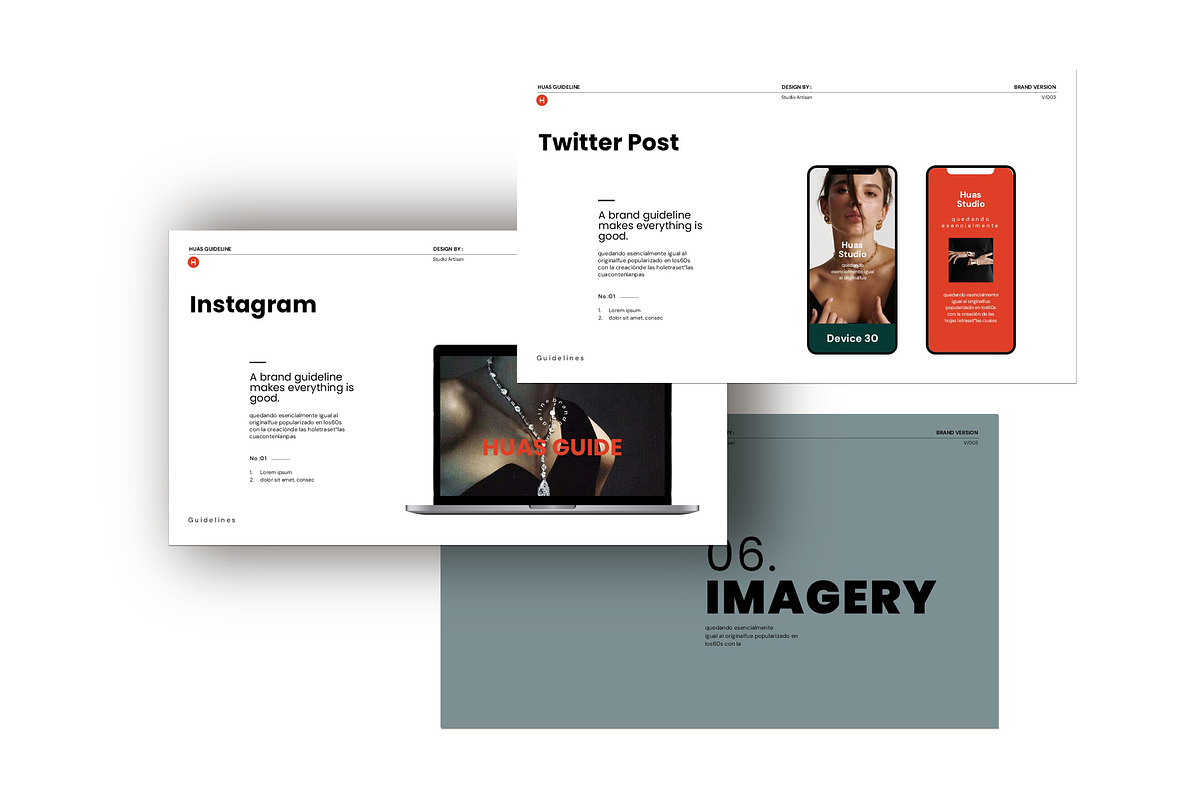 Huas Brand Guideline Presentation, a Presentation Template by Studio Artisan (Photo 9 of 10)