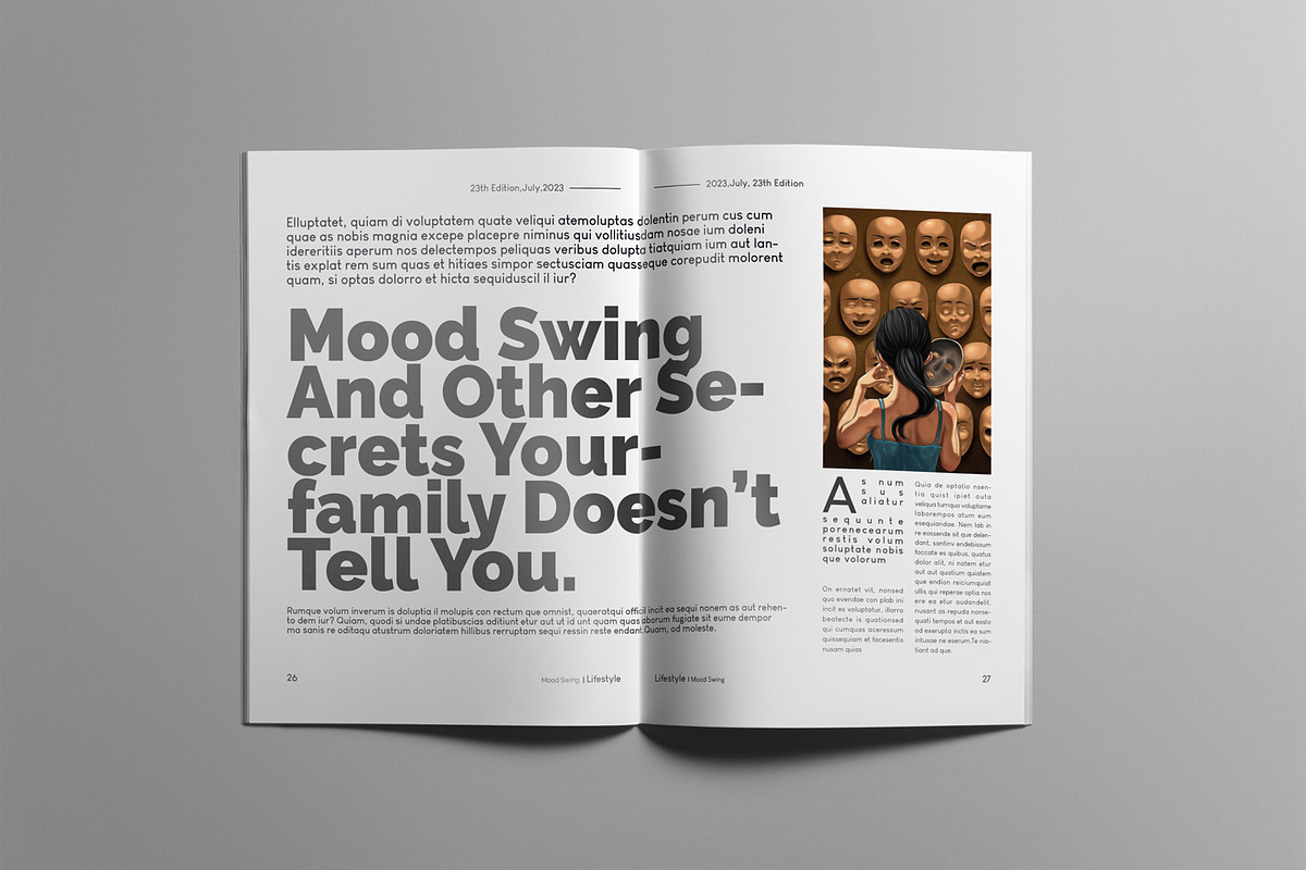 Lifestyle magazine layout 01, a Magazine Template by Swayang (Photo 14 of 22)