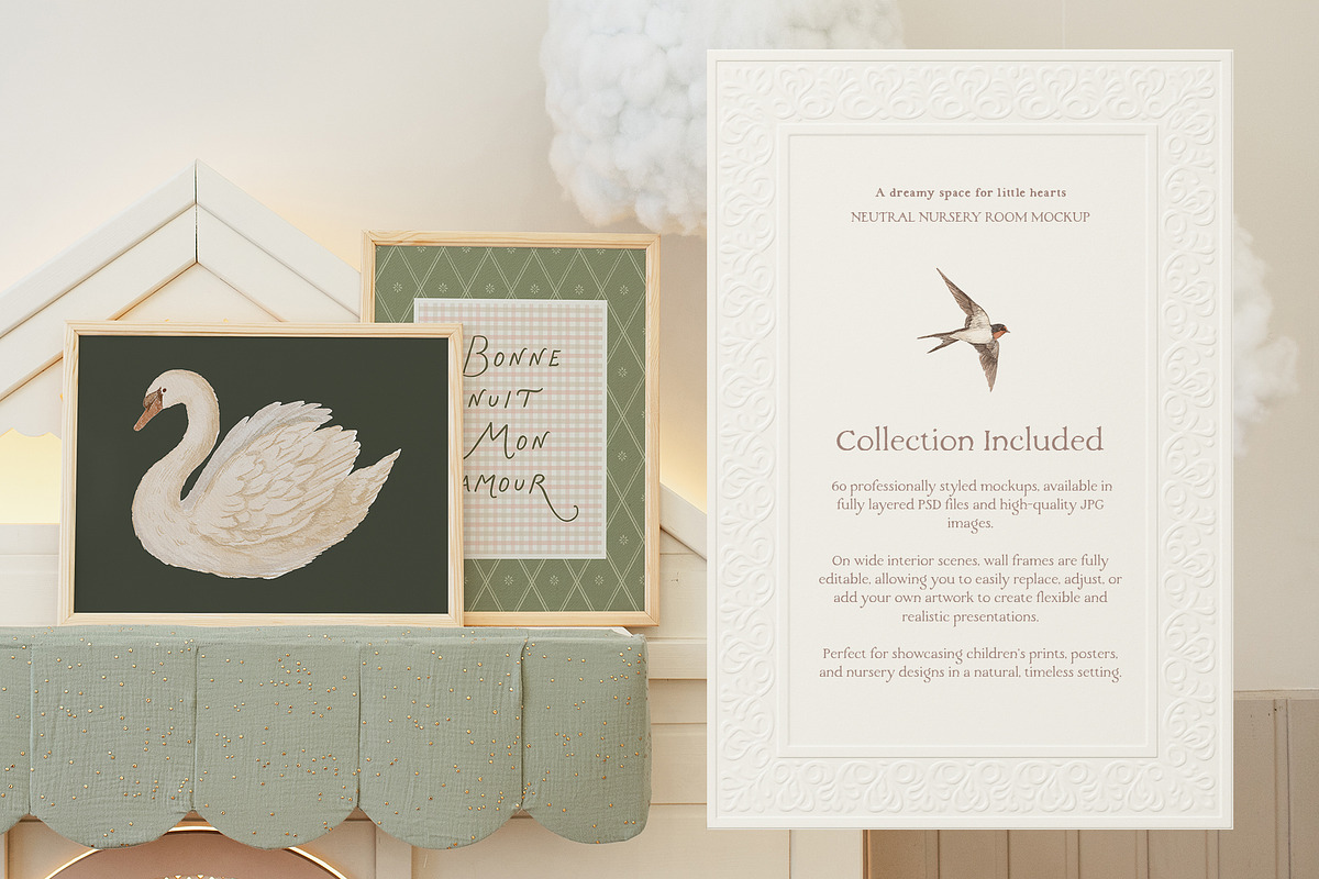 Petit Bébé Nursery Frames Mockups, a Household Mockup by Muse Mockups (Photo 12 of 19)
