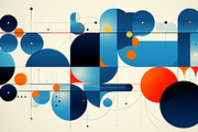 Blue shapes. 53 images, a Decorative Illustration by Handmadefont (Thumbnail 7 of 12)