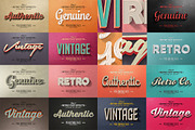 50 Vintage Text Effects Bundle, a Brushes & More by Graphicdome (Thumbnail 2 of 5)