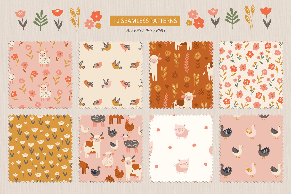 Funny Farm Kit, an Animal Illustration by miumiu (Photo 3 of 15)