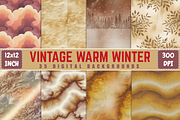 Vintage Warm Winter Digital Paper, a Background Photo by Ink Gallery (Thumbnail 1 of 2)