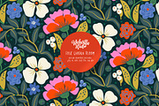 Folk Bloom Garden Pattern, a Pattern Graphic by Bloomart Studio (Thumbnail 1 of 5)