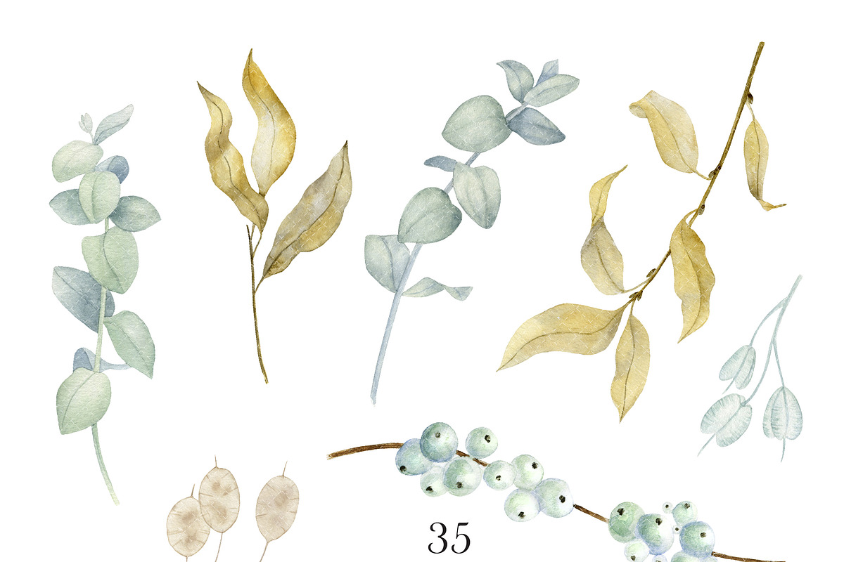 Bouquet of memories. Watercolor, an Object Graphic by Watercolor Clipart (Photo 3 of 6)
