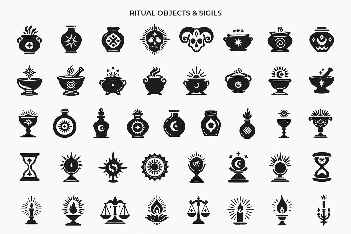 Mystical symbol illustration set, an Object Graphic by NatalieArtShop (Photo 11 of 17)