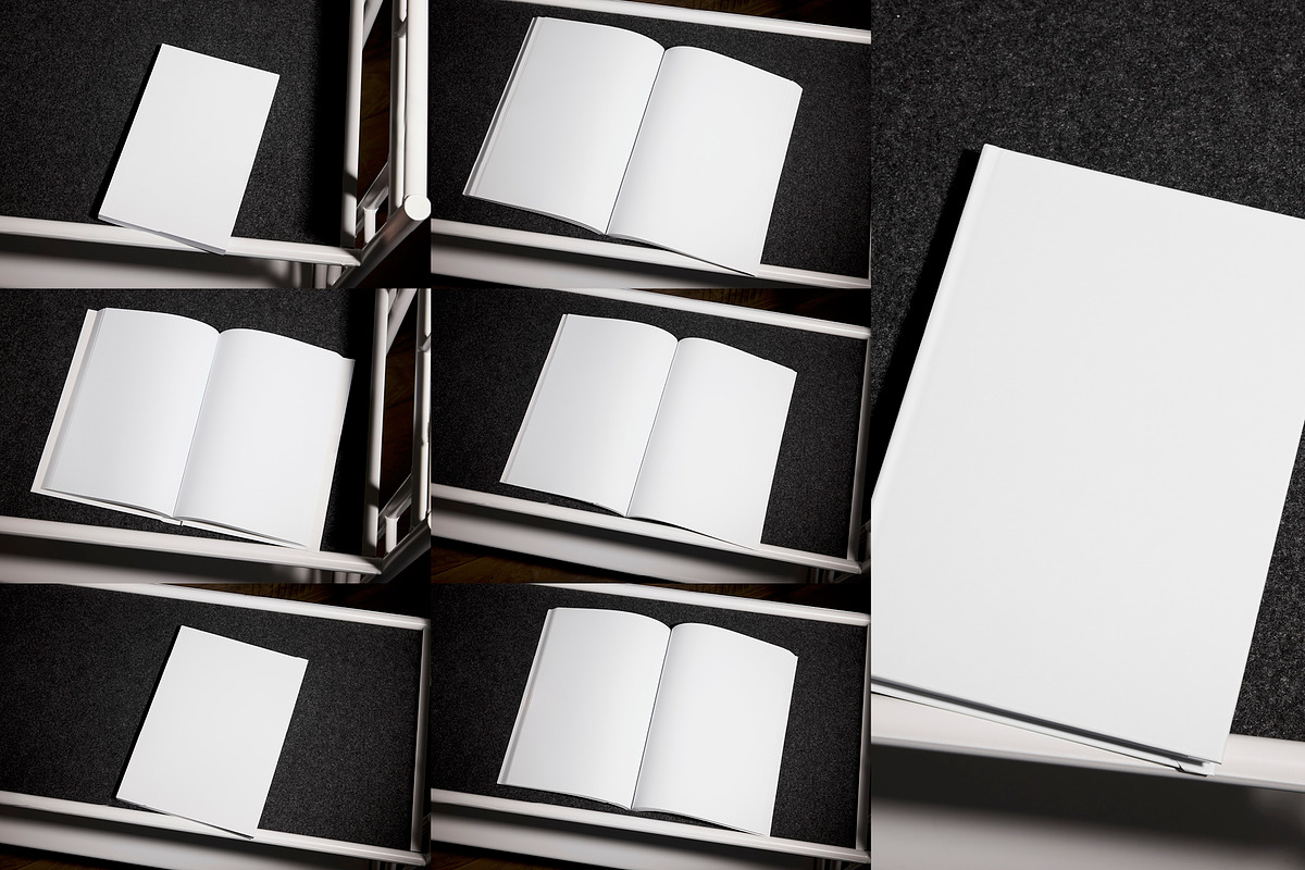 Magazines, books and paper bundle, a Books & Magazine Mockup by Moixo studio (Photo 4 of 9)