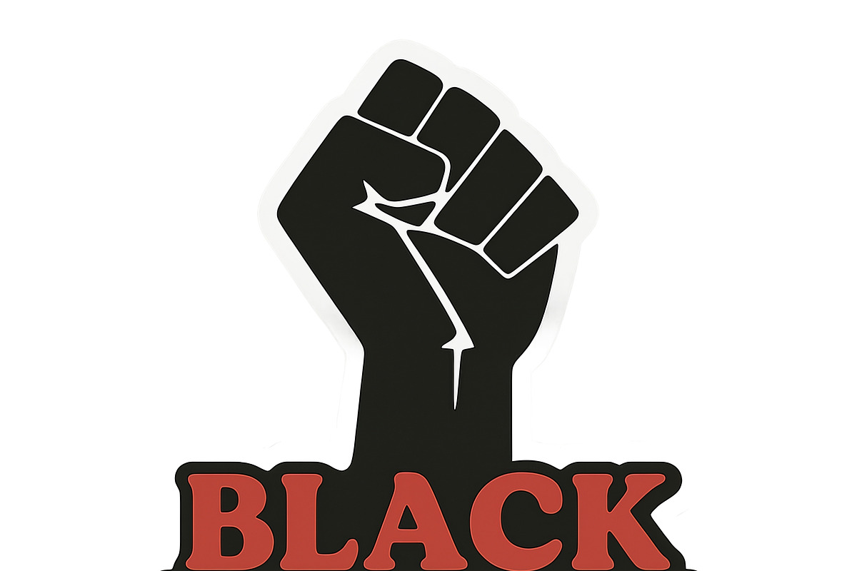 Black history month graphic with rai, an Illustration by Dvoevnore photos