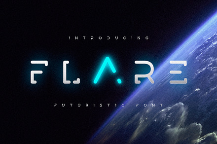 Flare - Futuristic Science Font, a Font by AndrewPixelType