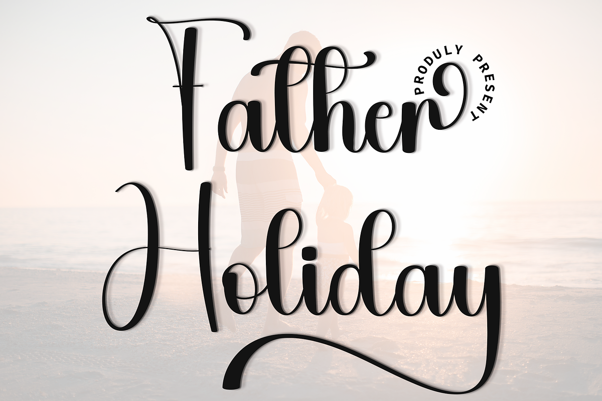 Father Holiday, a Handwritten Font by InermediaSTUDIO (Photo 1 of 8)