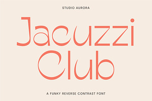 Jacuzzi Funky Reverse Contrast Font
