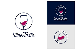 Wine logo design template. Red wine, a Branding & Logo Template by jundio studio
