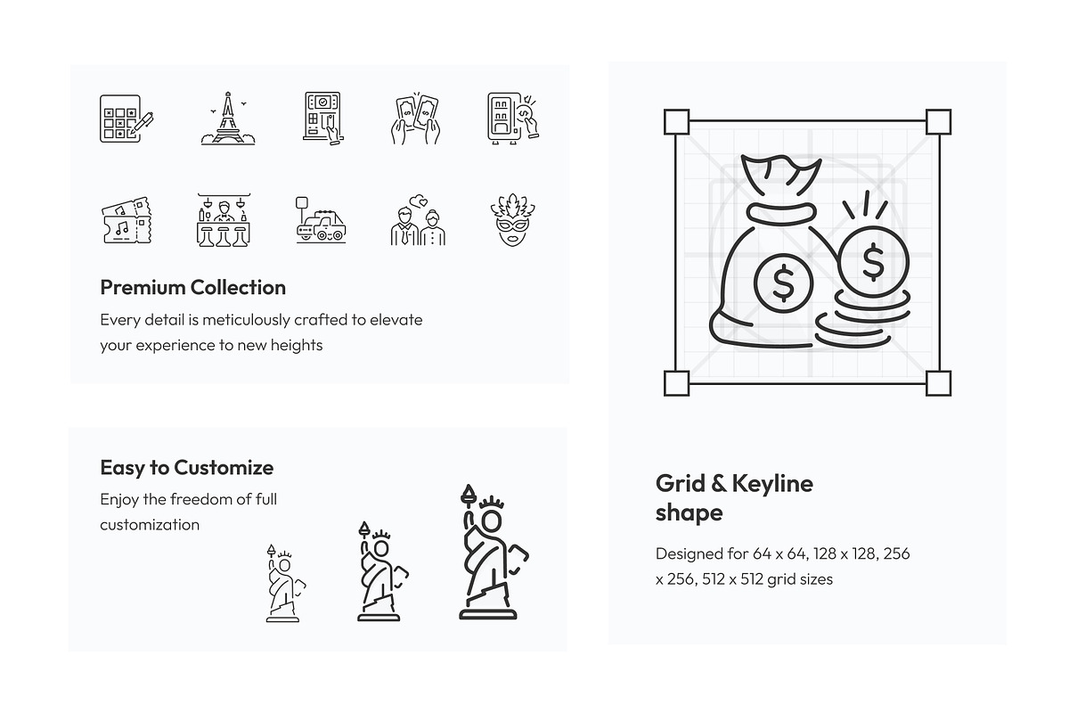 Animated Las Vegas Icons, an Outline Icon by Prosymbols (Photo 2 of 6)