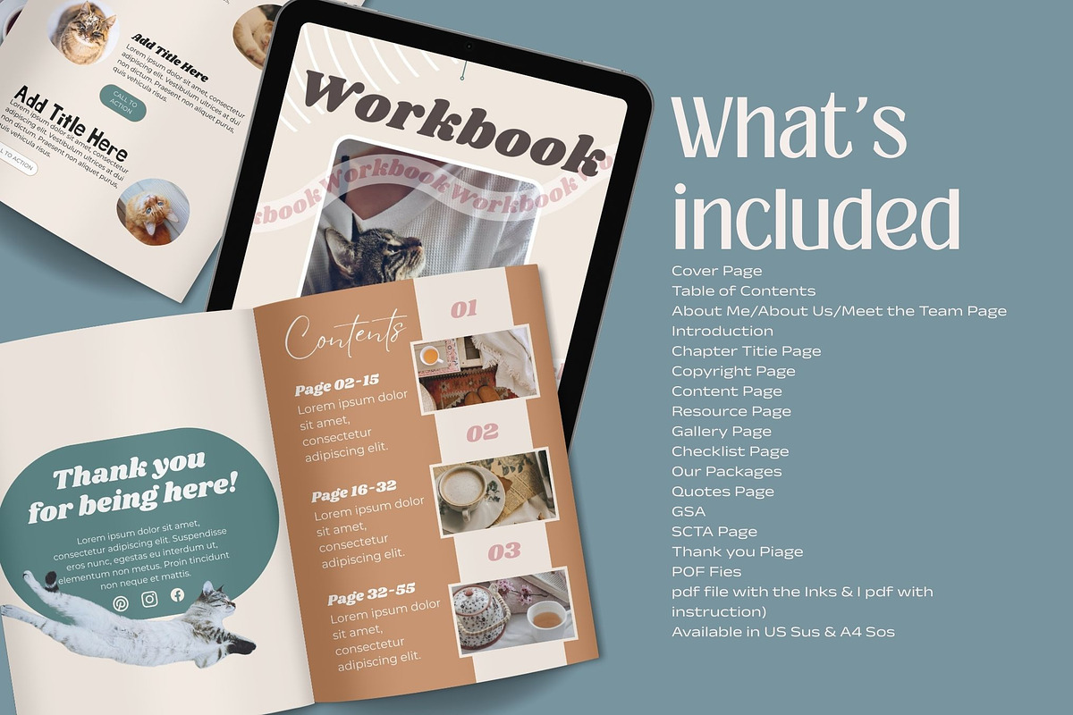 60-Page Canva Ebook workbookTemplate, a Templates & Theme by iloveTemplate (Photo 2 of 5)