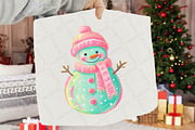 Cute Retro Christmas Snowman Design, an Illustration by DreamPrint404 (Thumbnail 3 of 7)
