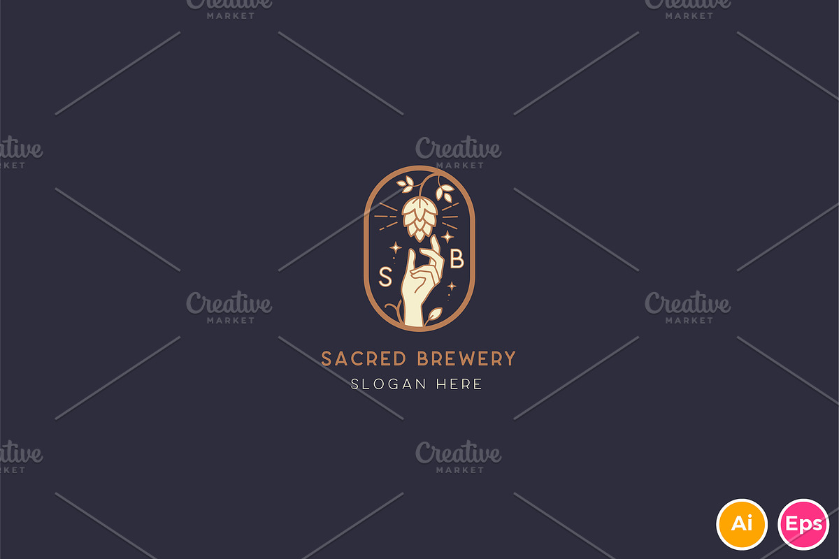 Sacred Brewery Logo Template, a Branding & Logo Template by CCS Type (Photo 1 of 3)