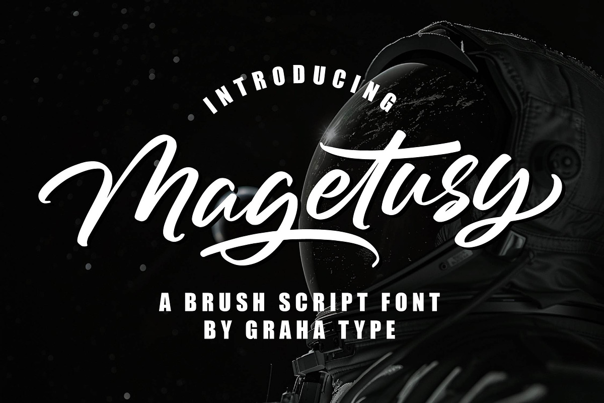 Magetusy - Brush Script, a Script Font by Graha Type (Photo 1 of 12)