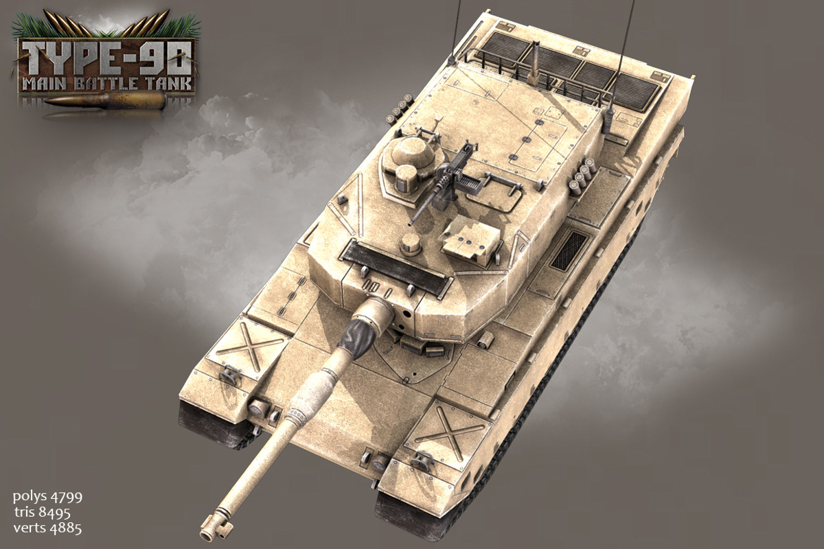 Type-90 Main Battle Tank, a Cars & Vehicle 3D Model by Beatheart Creative Studio (Photo 5 of 14)