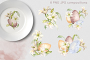 Floral Easter eggs watercolor set, an Illustration by Kate Lanbina (Thumbnail 3 of 17)