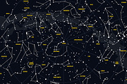 Night Sky with Constellations, an Object Graphic by DOBROGRAPH (Thumbnail 4 of 6)
