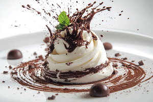 Delicious swirl of chocolate, a Photo by Pavel_design