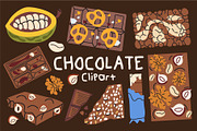 Chocolate & Sweets Clipart Bundle, a Food Illustration by Luamor (Thumbnail 1 of 5)