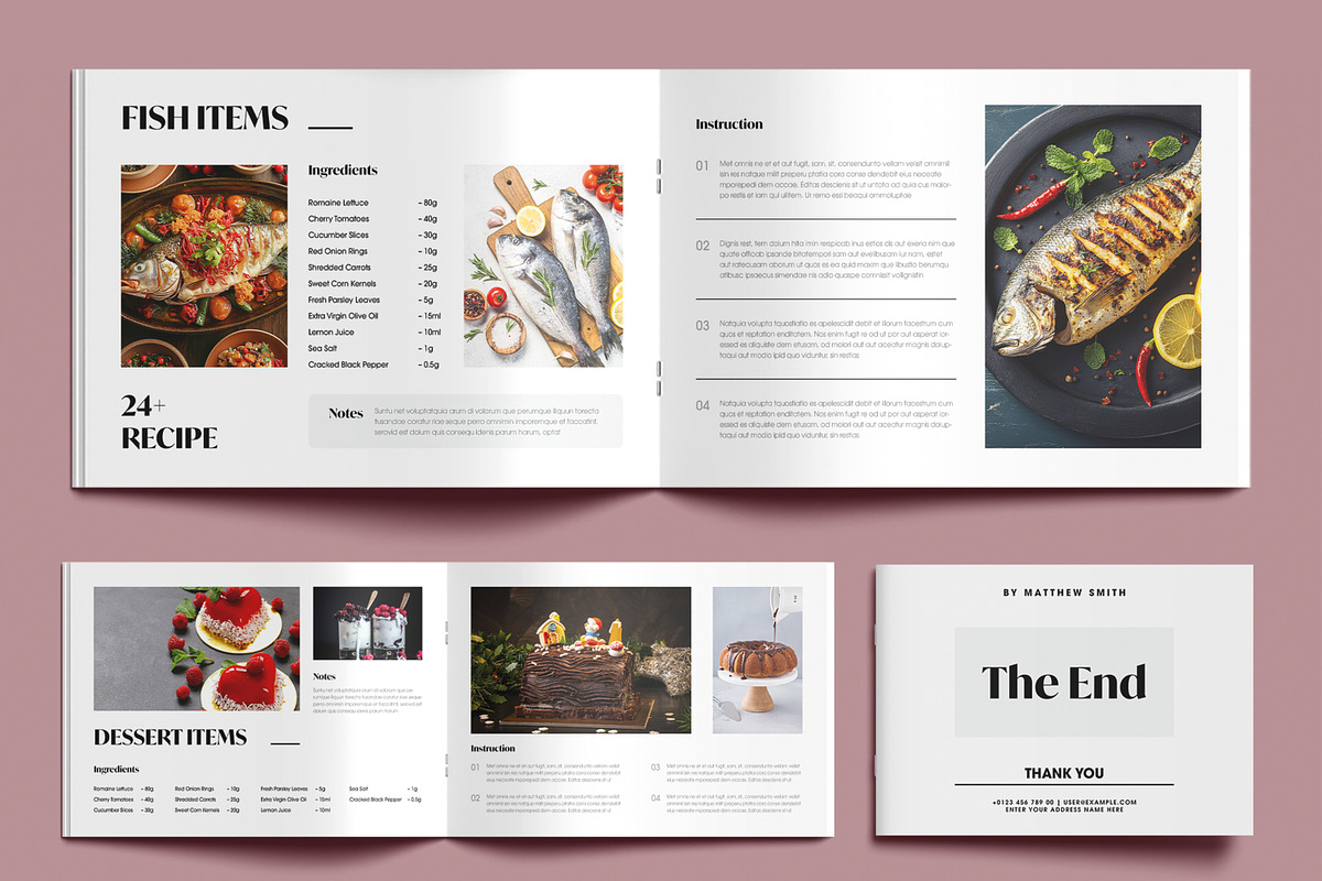 Creative Cookbook Magazine Template preview 6