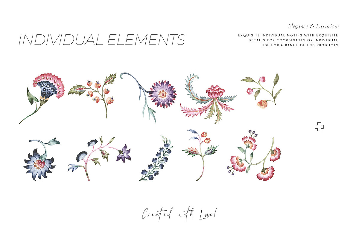 Ethnic Florals Watercolor Chintz!, a Pattern Graphic by Pink Linen (Photo 5 of 12)