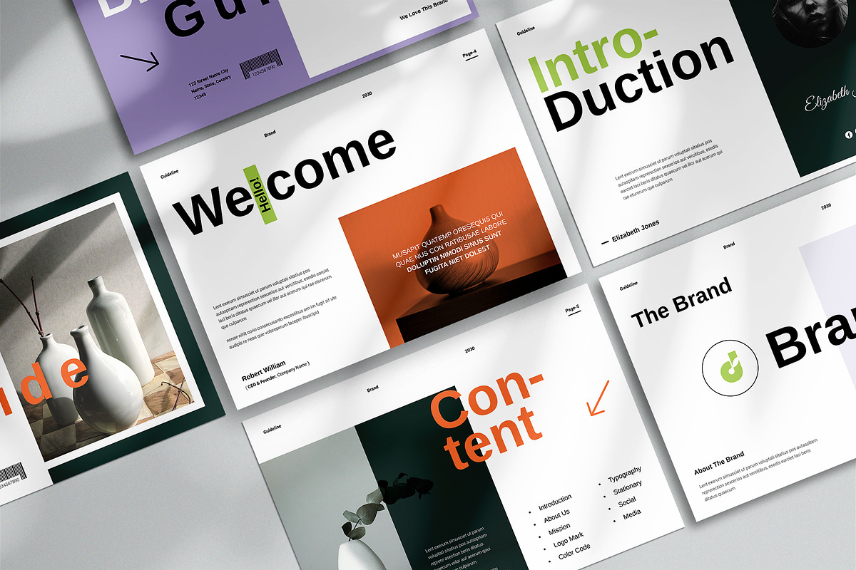 Brand Identity Guidelines Template, a Brochure Template by TemplateFolio-Shop (Photo 2 of 21)