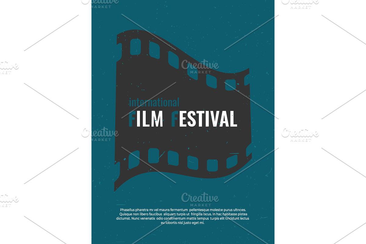 Vintage Film Festival Poster, a Decorative Illustration by PsychocheArt (Photo 1 of 3)