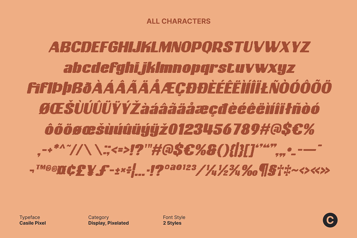 Casile Pixel, a Sans Serif Font by Craft Supply Co. (Photo 8 of 8)