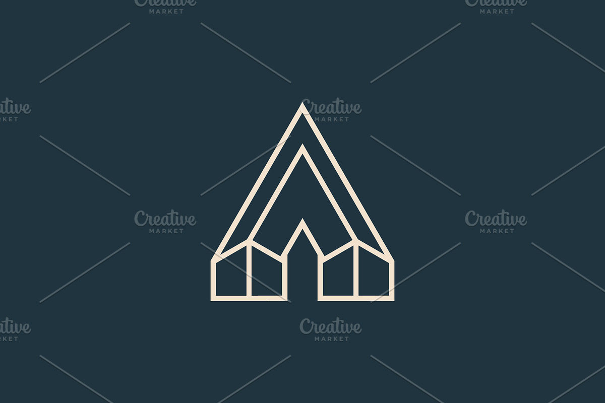 letter A house construction logo, a Branding & Logo Template by Rasagama Studio