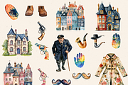OLD LADY DETECTIVE CLIPART PACK, a Person Illustration by Daring Digies (Thumbnail 2 of 10)