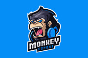 Monkey Mascot Esport Logo, a Branding & Logo Template by prps.std (Thumbnail 3 of 3)