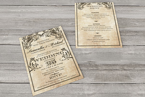 Vintage Victorian Wedding Invitation