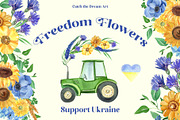 Freedom Flowers Support Ukraine, a Decorative Illustration by Catch the Dream Art (Thumbnail 1 of 13)