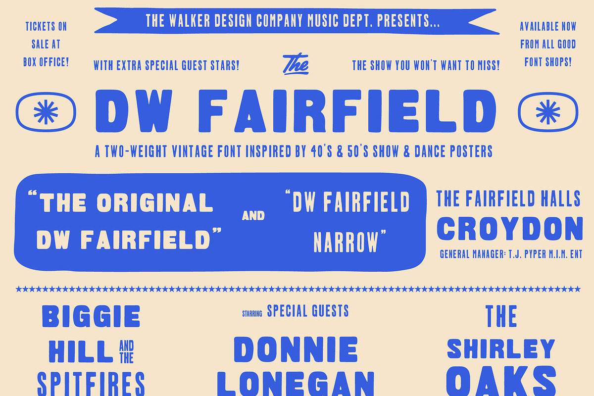 DW Fairfield Vintage Font Duo, a Font by Walker Design Co. (Photo 1 of 8)
