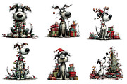 Christmas Dog clipart, an Illustration by CreationArt (Thumbnail 2 of 5)