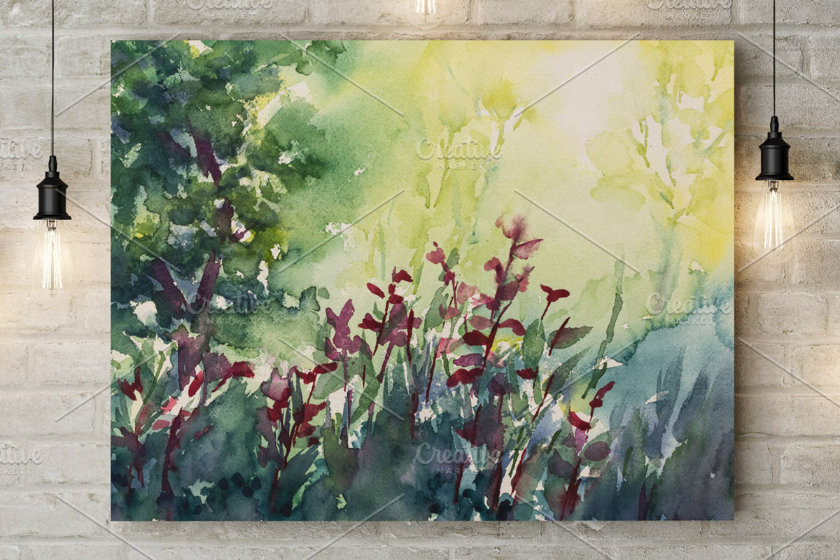 Hand Painted Watercolor Landscapes 1, a Texture Graphic by Design Panoply (Photo 2 of 9)