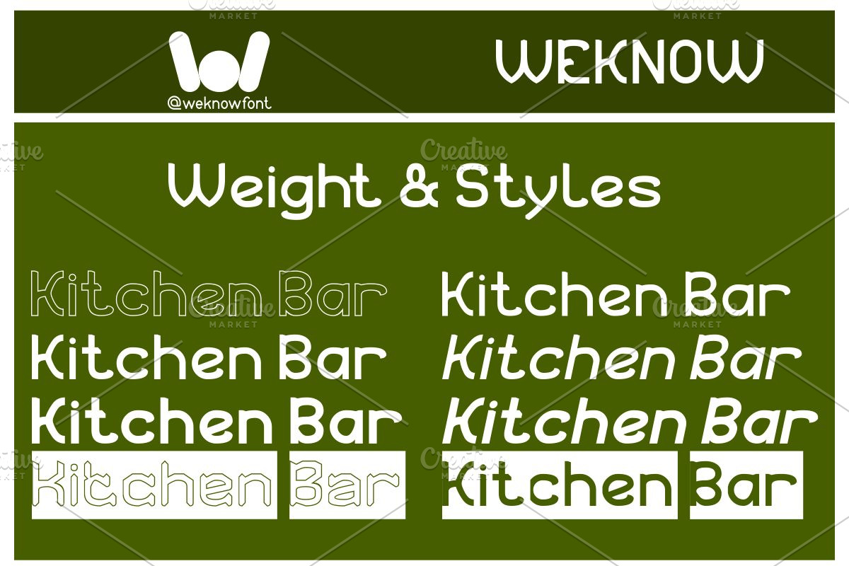 Kitchen Bar font, a Sans Serif Font by weknow (Photo 7 of 8)