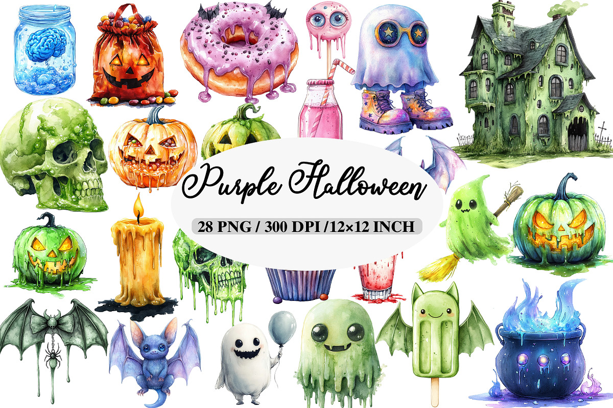 Purple – deep Halloween Clipart, an Illustration by Daily.Designs (Photo 1 of 4)