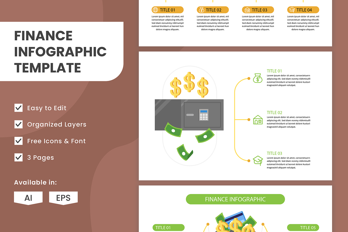 Finance Infographic Template, a Templates & Theme by Bartama Graphic (Photo 1 of 4)