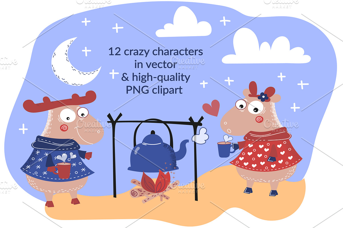 CRAZY LOVE, an Animal Illustration by FARAWAYKINGDOM (Photo 2 of 10)