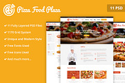 Pizza Food Plaza PSD Web Template, a Websites & App Template by WebbyTemplates (Thumbnail 1 of 12)
