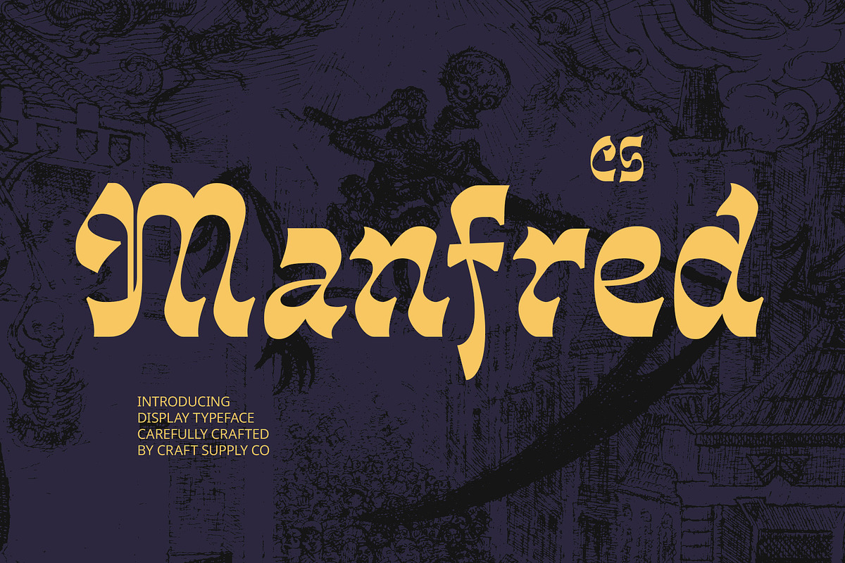 CS Manfred – Reverse Contrast Font, a Serif Font by Craft Supply Co. (Photo 1 of 8)