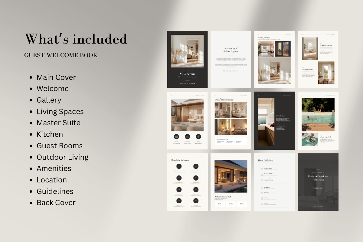Luxury Airbnb Welcome Book Template, a Magazine Template by batang (Photo 2 of 4)
