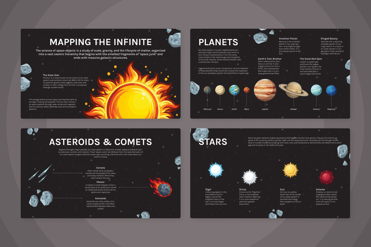 Cosmos Objects Science Infographics, a Presentation Template by productype1 (Photo 4 of 5)