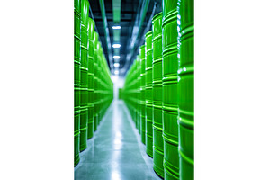 Safe storage of hazardous waste in a, an Industrial Photo by Lermont51
